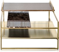 Architect Coffee Table Small Brushed Gold *-2