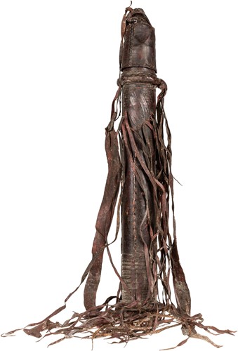 Leather quiver with arrows