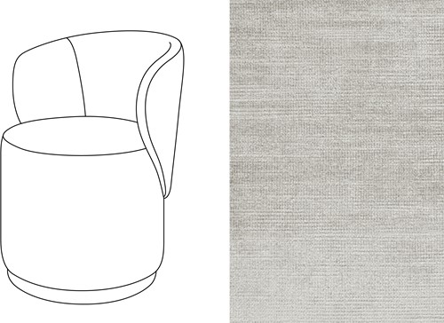 Barril Swivel Dining Chair Avignon Artic Silver (615)
