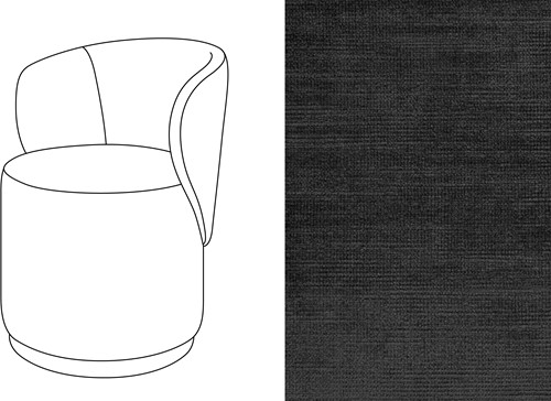 Barril Swivel Dining Chair Avignon Black (699)