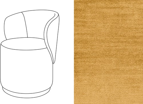 Barril Swivel Dining Chair Avignon Golden Sand (440)