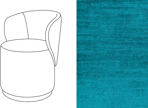 Barril Swivel Dining Chair Avignon Ocean (251)