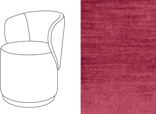 Barril Swivel Dining Chair Avignon Ruby (840)