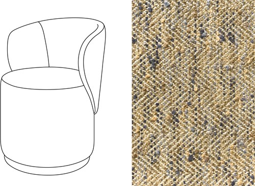 Barril Swivel Dining Chair Magnus Sucre de Canne