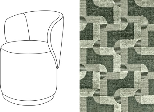 Barril Swivel Dining Chair Mosaik 002