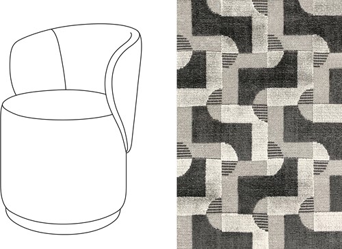 Barril Swivel Dining Chair Mosaik 009