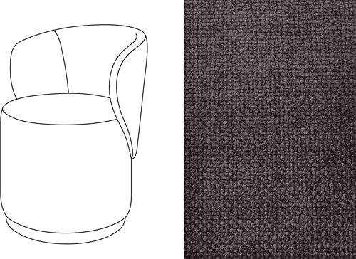 Barril Swivel Dining Chair Paco Ardoise