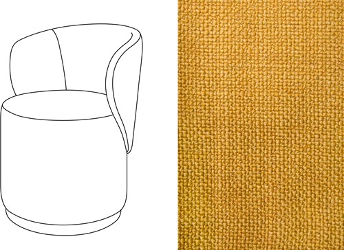 Barril Swivel Dining Chair Paco Sauternes