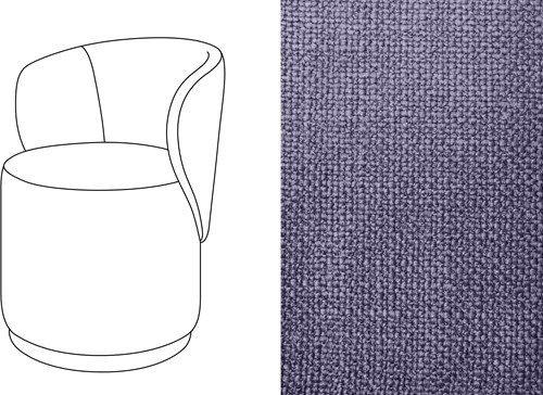 Barril Swivel Dining Chair Paco Violet Vintage