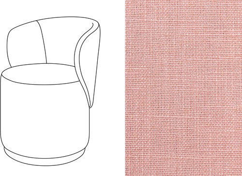 Barril Swivel Dining Chair Rave Ash Rose (802)