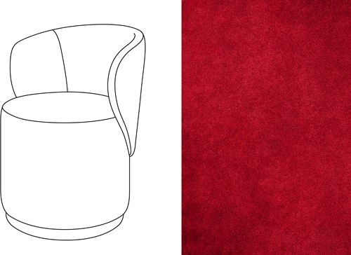 Barril Swivel Dining Chair Velour 001