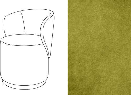 Barril Swivel Dining Chair Velour 002