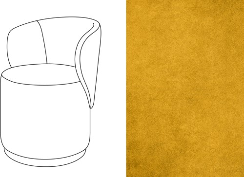Barril Swivel Dining Chair Velour 005