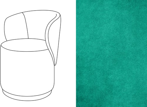 Barril Swivel Dining Chair Velour 006