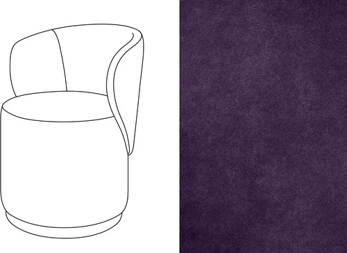 Barril Swivel Dining Chair Velour 008