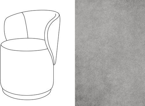 Barril Swivel Dining Chair Velour 009