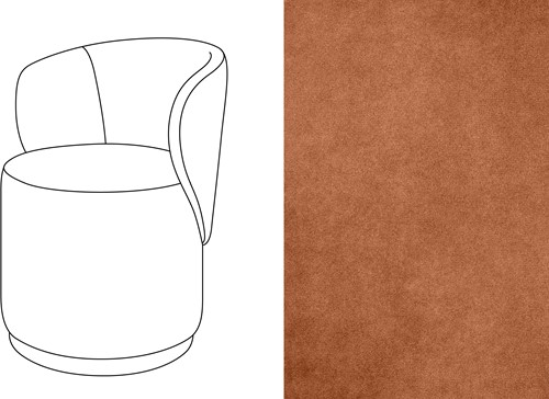 Barril Swivel Dining Chair Velour 012