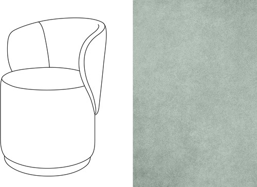 Barril Swivel Dining Chair Velour 021