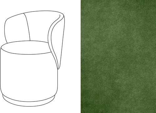 Barril Swivel Dining Chair Velour 023