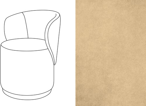 Barril Swivel Dining Chair Velour 030