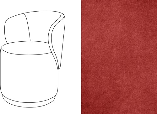 Barril Swivel Dining Chair Velour 040