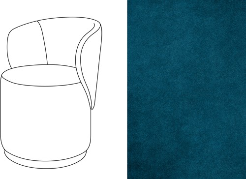 Barril Swivel Dining Chair Velour 067