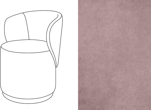 Barril Swivel Dining Chair Velour 082