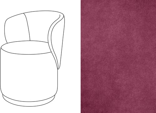 Barril Swivel Dining Chair Velour 083