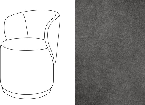 Barril Swivel Dining Chair Velour 091