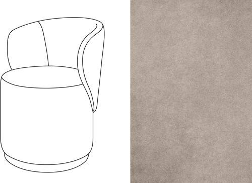Barril Swivel Dining Chair Velour 092