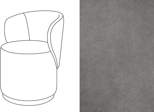 Barril Swivel Dining Chair Velour 093