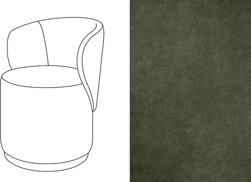 Barril Swivel Dining Chair Velour 095