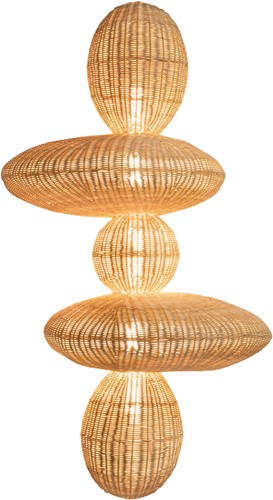 Bubbles Wall Lamp Rattan-2