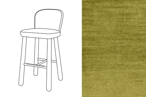 Ciro Bar Chair Avignon Moss (330) *