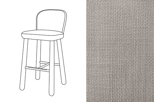 Ciro Bar Chair Paco Tourterelle *