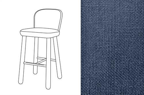 Ciro Bar Chair Paco Blue Iris *