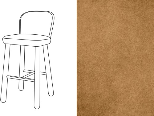 Ciro Bar Chair Velour 007 *