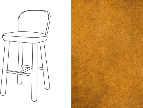 Ciro Bar Chair Velour 011 *