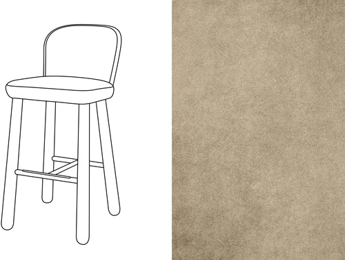 Ciro Bar Chair Velour 032 *