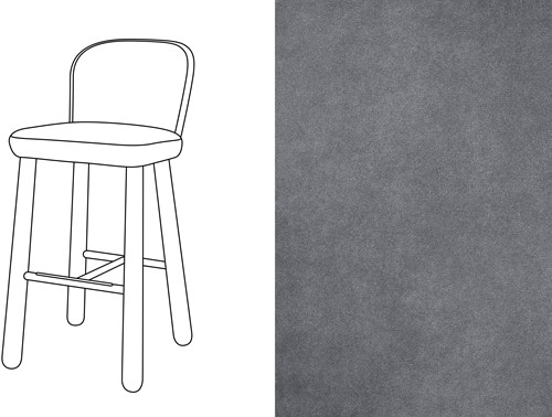 Ciro Bar Chair Velour 064 *