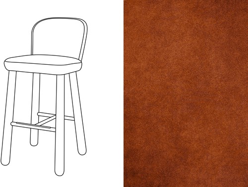 Ciro Bar Chair Velour 073 *