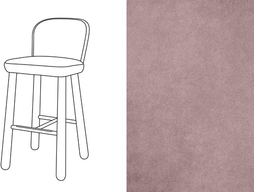 Ciro Bar Chair Velour 082 *