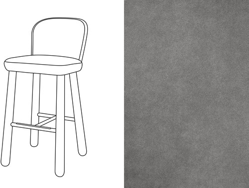 Ciro Bar Chair Velour 093 *