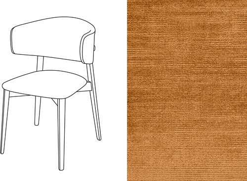 Coffee Dining Chair Avignon Sunset (530)