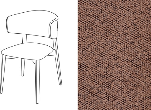 Coffee Dining Chair Trondheim 104