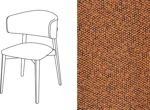 Coffee Dining Chair Trondheim 307