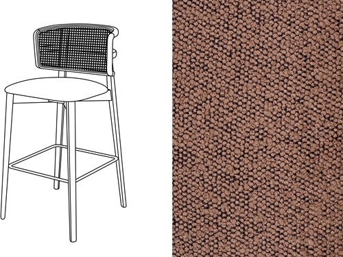 Coffee Wicker Bar Chair Trondheim 104
