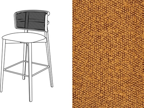 Coffee Wicker Bar Chair Trondheim 306