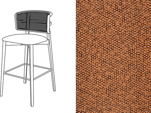 Coffee Wicker Bar Chair Trondheim 307