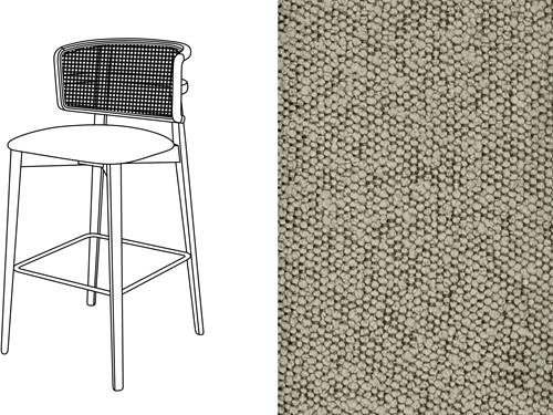 Coffee Wicker Bar Chair Trondheim 504